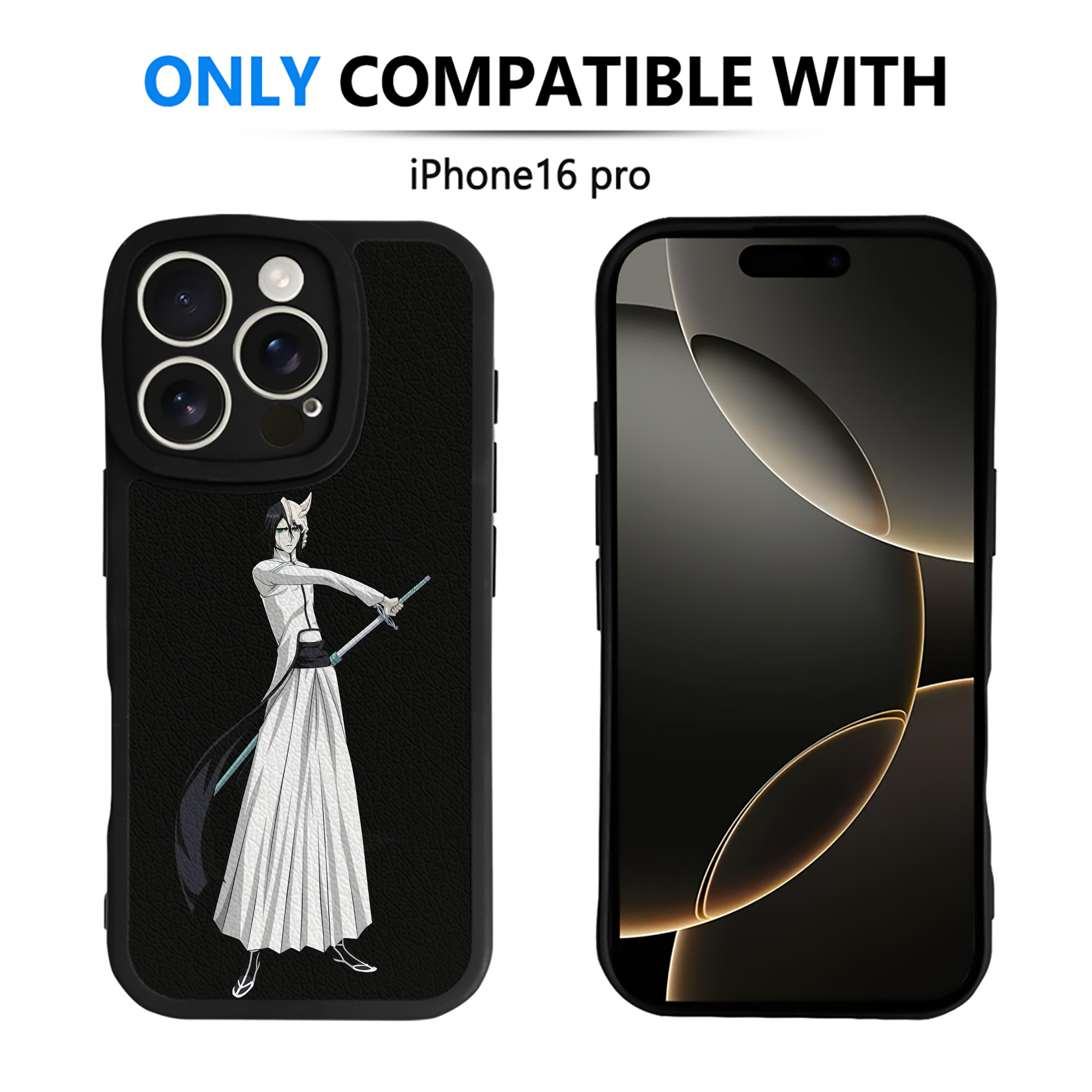 （画像用） ブリーチ ウルキオラ·シファー BLEACH Ulquiorra cifer 【iPhone 16シリーズ対応】シリコンスマホケース（レザー調） 材質：シリコン